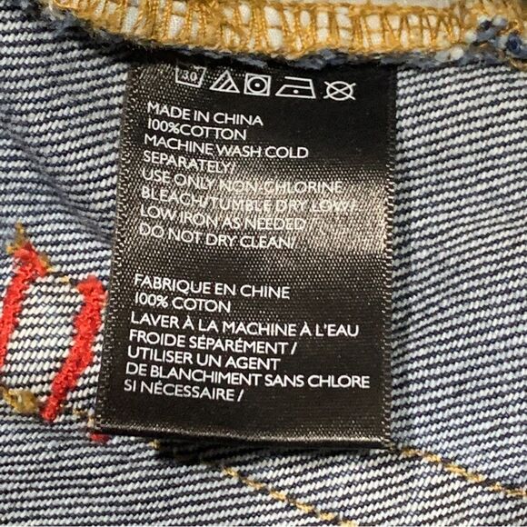 BDG (Urban Outfitters) Frayed Hem Blue Denim 5 Pocket Jean Mini Skirt Sz M - Picture 7 of 7